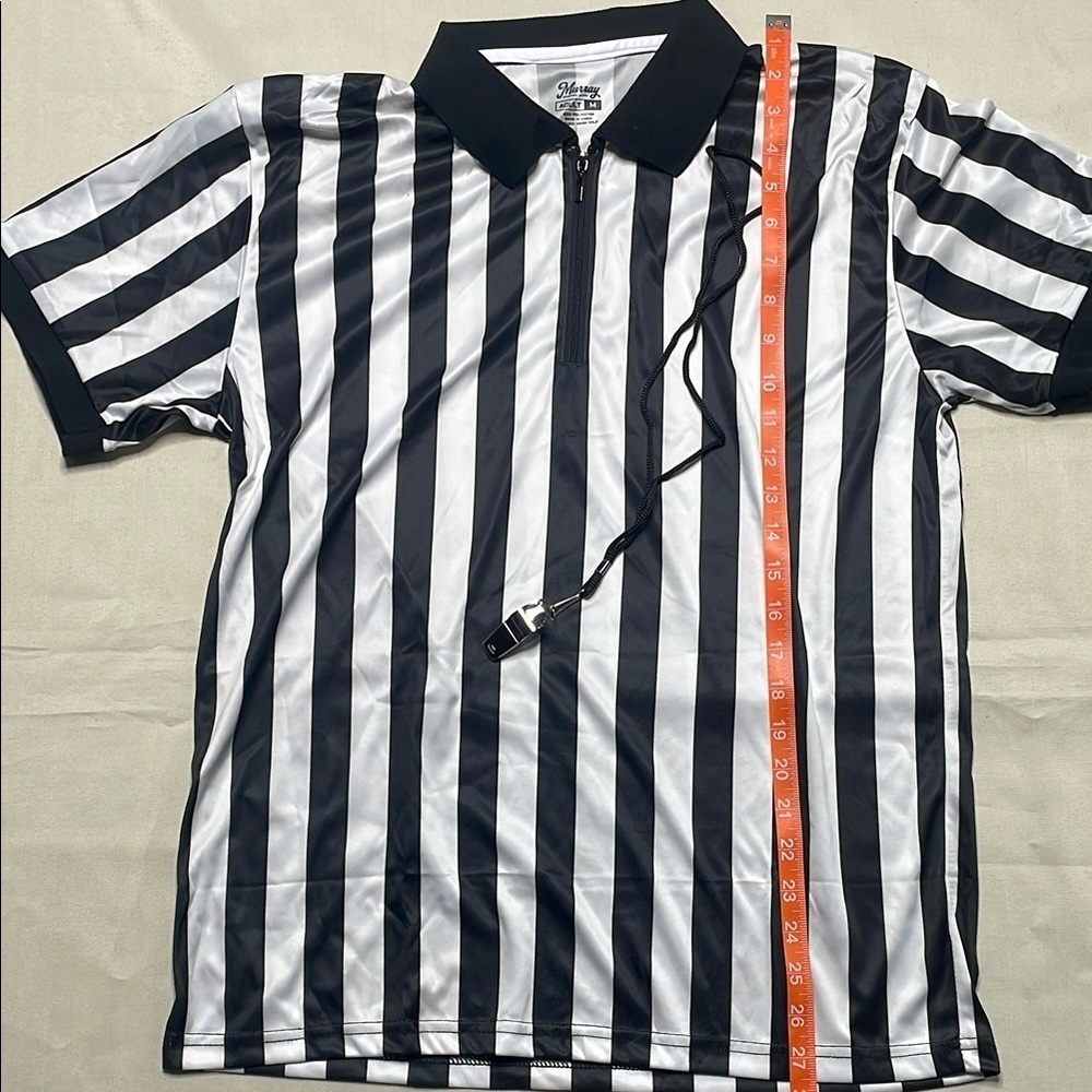 MUSSAY Black & White Stripped Referee Shirt - Picture 3 of 5